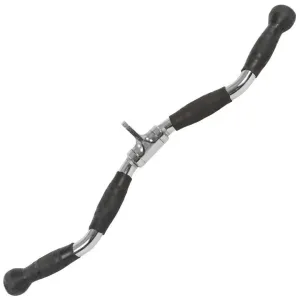 Ручка для верхньої тяги York Fitness 70см W-подібна з гумовими рукоятками, хром Y-36156 - фото 