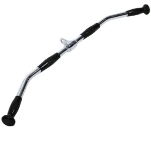 Ручка для верхньої тяги York Fitness 91см вигнута з гумовими рукоятками, хром Y-36159 - фото 