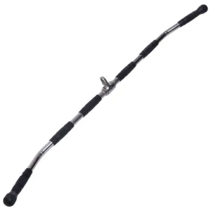 Ручка для верхньої тяги York Fitness 122см вигнута з гумовими рукоятками, хром Y-36160 - фото 85538