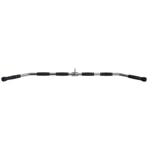 Ручка для верхньої тяги York Fitness 122см вигнута з гумовими рукоятками, хром Y-36160 - фото 85539