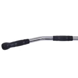 Ручка для верхньої тяги York Fitness 122см вигнута з гумовими рукоятками, хром Y-36160 - фото 85542