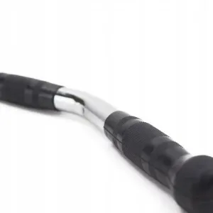 Ручка для верхньої тяги York Fitness 122см вигнута з гумовими рукоятками, хром Y-36160 - фото 85544
