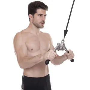 Ручка для верхньої тяги York Fitness V-подібна на трицепс з обертовим підвісом та гумовими рукоятками, хром Y-36162 - фото 85568