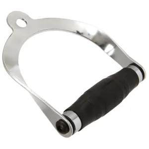 Ручка York Fitness для тяги з гумовою рукояткою, хром Y-36166 - фото 85596