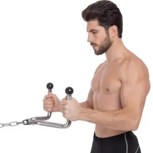 Ручка для нижньої тяги York Fitness Multi-Purpose багатофункціональна з гумовими наконечниками, хром Y-6820 - фото 85605