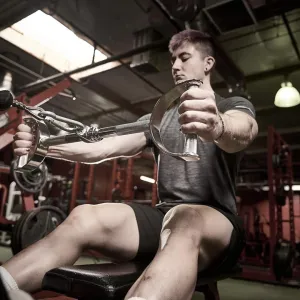 Ручка для верхньої тяги York Fitness 60см з паралельним хватом пряма, хром Y-6833 - фото 85643