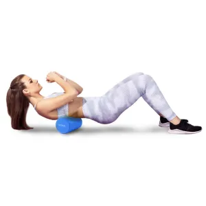 Масажний ролик для йоги та фітнесу York Fitness EPP 90 х 15см блакитний - фото 85662