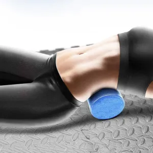 Масажний ролик для йоги та фітнесу York Fitness EPP 90 х 15см блакитний - фото 85663