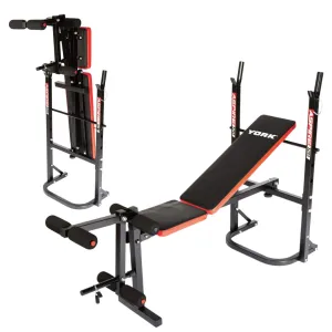 Лавка тренувальна York Fitness ASPIRE 120 складана зі стійкою під штангу Y-43120 - фото 85765