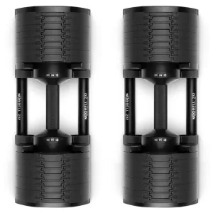 Гантелі набір Nuo Nuobell All Black 2-32 кг пара - фото 85831