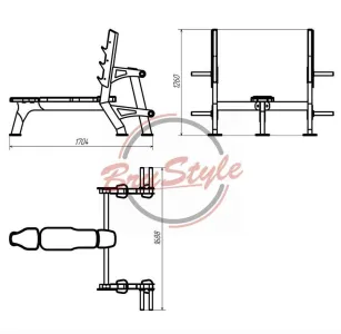 Лава для жиму горизонтальна BruStyle BL103 - фото 86230