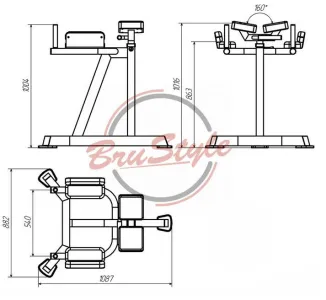 Гіперекстензія зворотна регульована BruStyle TC127.1 - фото 86241