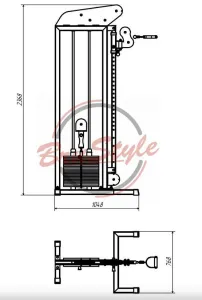 Блокова рама регульована Brustyle TC411 (вага стеків 105 кг) - фото 86269