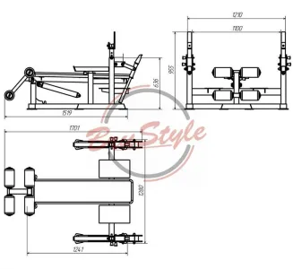 Лавка для пауерліфтингу регульована Brustyle TC706 - фото 86276