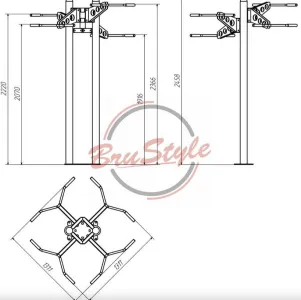 Турнік 4-х сторонній BruStyle SG170 - фото 86742