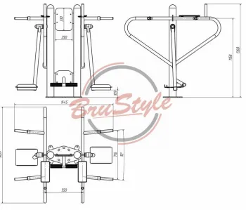 Вуличний тренажер маятник-бруса BruStyle SG801 - фото 86746