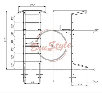 Шведська стінка вулична BruStyle SG205 - фото 86756