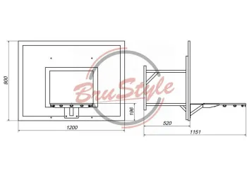 Щит баскетбольний шкільний Brustyle SG409.1 - фото 86771