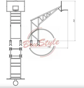 Стійка баскетбольна на 4 опорах Brustyle SG418 - фото 86774