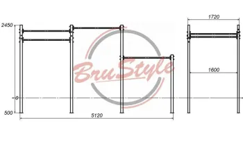 Турник круговий воркаут Brustyle W209.2 - фото 86878