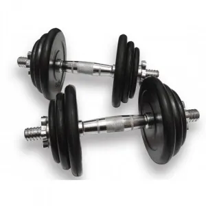 Гантелі набірні Fitnessport DB-02-31 кг (ручка - хром) пара - фото 