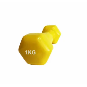 Гантель аеробна вінілова Fitnessport VDD-01-1кг жовтий - фото 87673