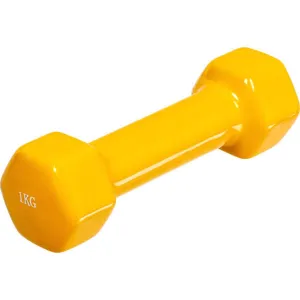 Гантель аеробна вінілова Fitnessport VDD-01-1кг жовтий - фото 