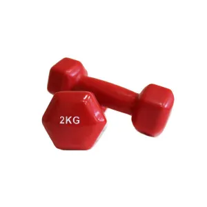 Гантель аеробна вінілова Fitnessport VDD-01-2кг червоний - фото 87679