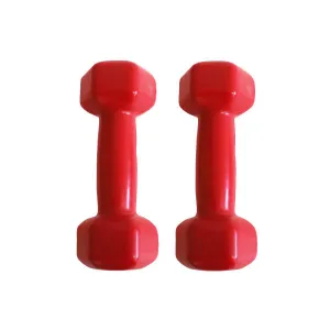 Гантель аеробна вінілова Fitnessport VDD-01-2кг червоний - фото 87680