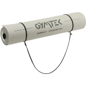 Килимок (мат) для фітнесу та йоги Gymtek Premium TPE 0,6см сіро-чорний - фото 89765