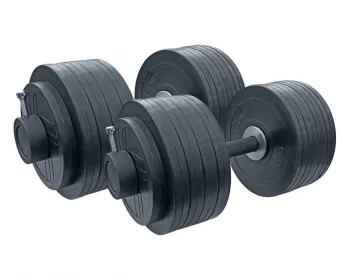Гантелі обгумовані олімпійські RN-Sport 2 шт по 51 кг - фото 