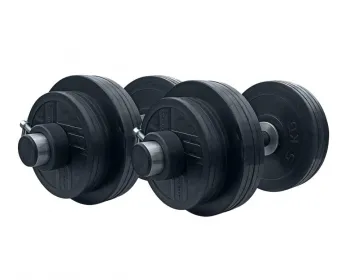 Гантелі обгумовані олімпійські RN-Sport 2 шт по 36 кг (olimp_RNOD_2х36) - фото 90716