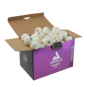 М'ячі для настільного тенісу Joola Magic ABS 40+ White 72 шт - фото 91437