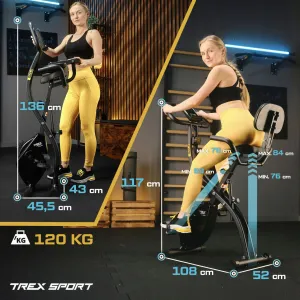 Велотренажер Trex Sport TX-360XB PYRO магнітний чорний - фото 92067