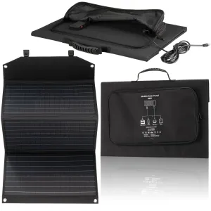 Портативний зарядний пристрій сонячна панель Bresser Mobile Solar Charger 90 Watt USB DC (3810060) - фото 92521