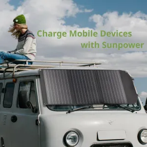 Портативний зарядний пристрій сонячна панель Bresser Mobile Solar Charger 90 Watt USB DC (3810060) - фото 92527
