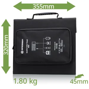 Портативний зарядний пристрій сонячна панель Bresser Mobile Solar Charger 40 Watt USB DC (3810040) - фото 92531