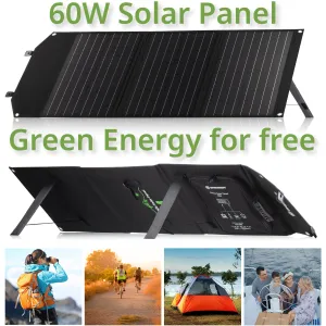 Портативний зарядний пристрій сонячна панель Bresser Mobile Solar Charger 60 Watt USB DC (3810050) - фото 92542