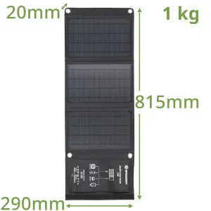 Портативний зарядний пристрій сонячна панель Bresser Mobile Solar Charger 21 Watt USB DC (3810030) - фото 92549