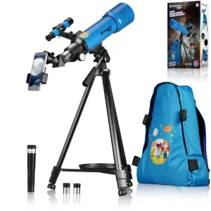 Телескоп Bresser Junior 70/400 Blue з адаптером для смартфона + рюкзак (8850610WX) - фото 