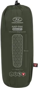 Килимок надувний Highlander Nap-Pak Inflatable Sleeping Mat PrimaLoft 5 cm Olive (AIR072-OG) - фото 93090