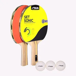 Набір для настільного тенісу Stiga Sonic Hobby 2 Bats 3 Balls (1220-2816-01) - фото 