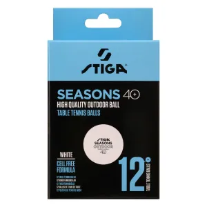 М'ячі для настільного тенісу Stiga Seasons, White 12 шт (1110-2810-12) - фото 94575