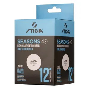 М'ячі для настільного тенісу Stiga Seasons, White 12 шт (1110-2810-12) - фото 94576