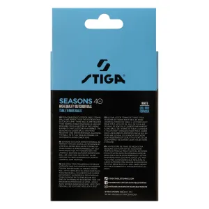 М'ячі для настільного тенісу Stiga Seasons, White 12 шт (1110-2810-12) - фото 94577