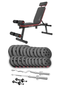 Набір Hop-Sport Premium 105кг з лавою HS-2040 HB, штангами та гантелями 00-G00000190 - фото 