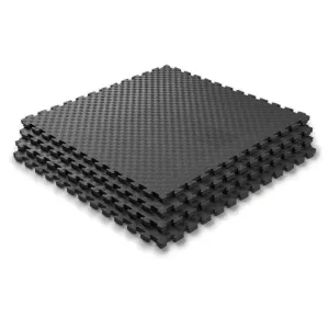Мат татамі ластівчин хвіст WCG EVA 100x100x2 см Мат-пазл чорно-сірий (W-100х2 Gr/Bl) - фото 97211