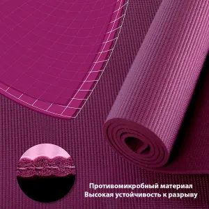Килимок для йоги та фітнесу (йога мат) WCG M6 Синій (002.M6) - фото 97535
