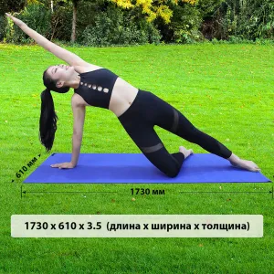Килимок для йоги та фітнесу (йога мат) WCG M6 Синій (002.M6) - фото 97538