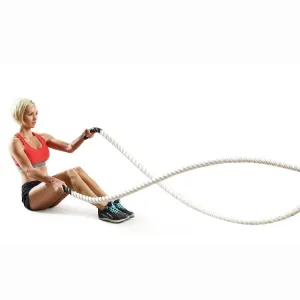 Канат тренувальний для кросфіту 9м Battle Rope White WCG 50х9 (W-50х9) - фото 97586